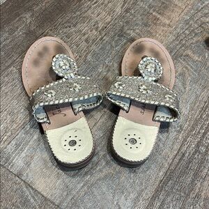 Jack Rogers Gold Leather Sandals